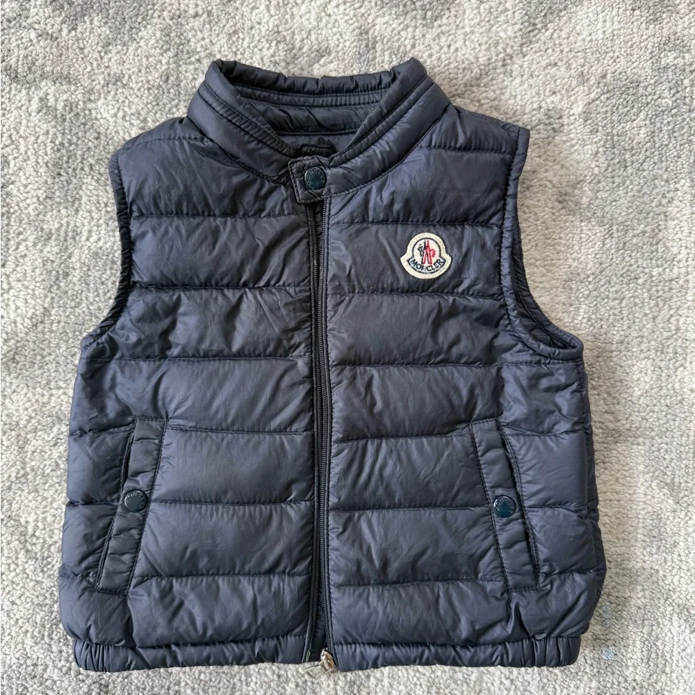 Moncler Kids Night Blue Puffer Vest - Size 2
